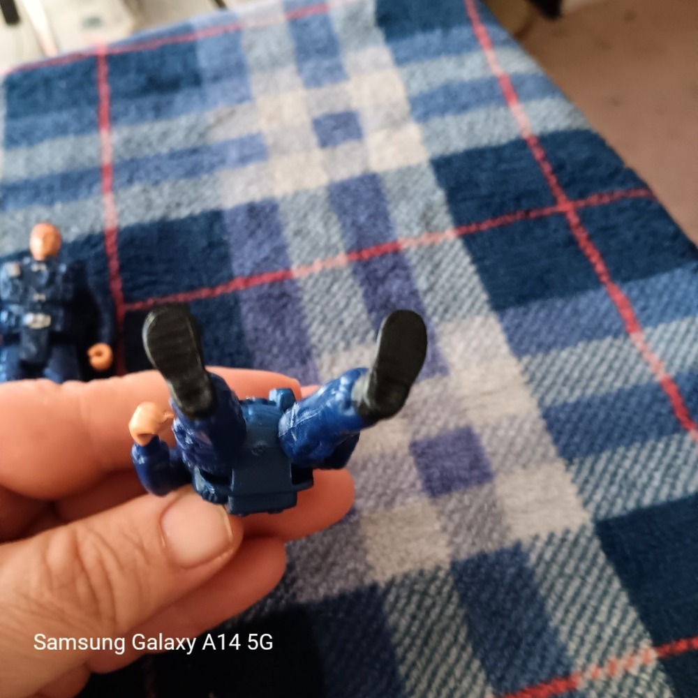 Military Action Figure Set 2 Navy Blue Tactical Soldiers 3.75 Inch Articulated - Picture 9 of 9